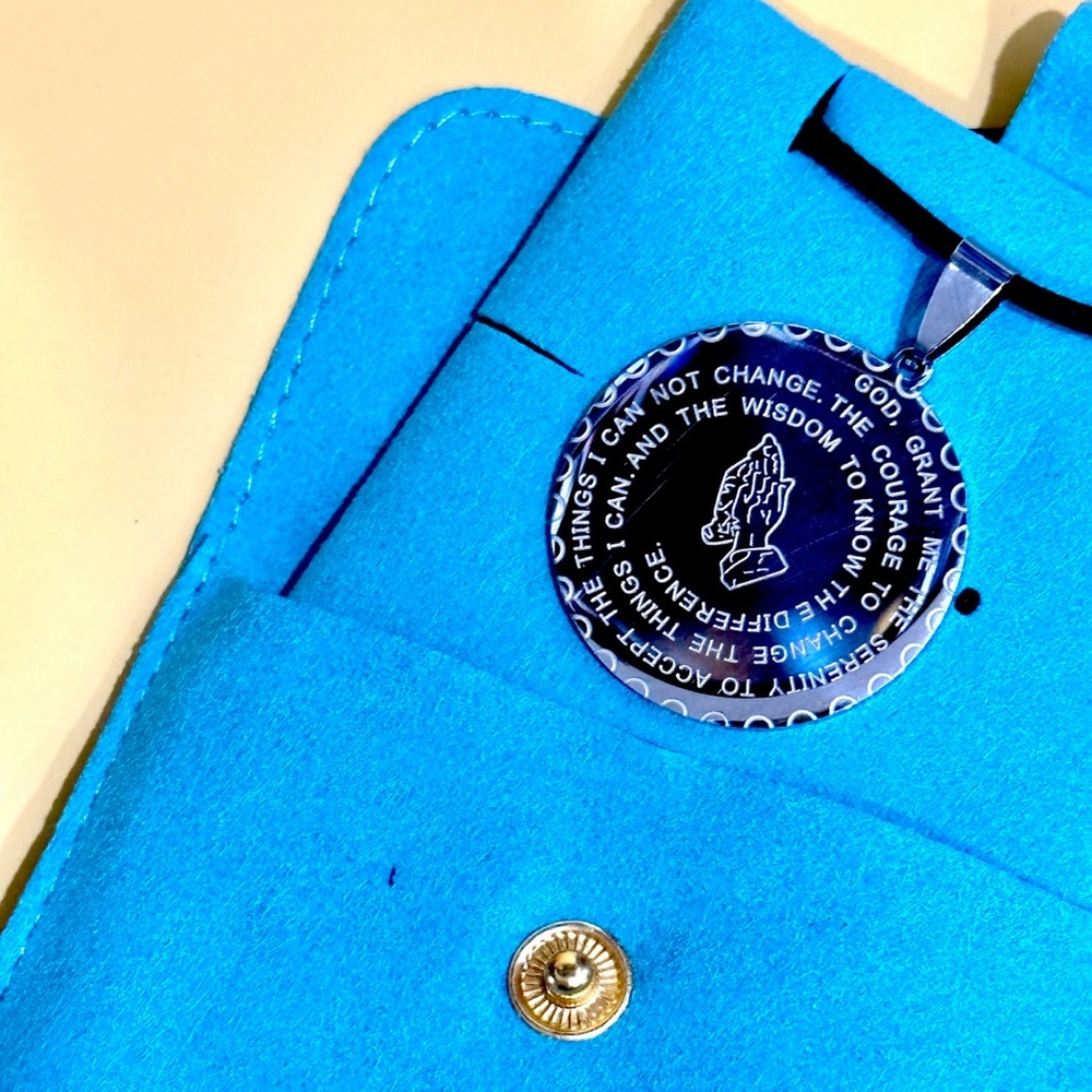 Serenity Prayer Necklace Sterling Silver Bible Verse Jewelery Courage Wisdom 🎁